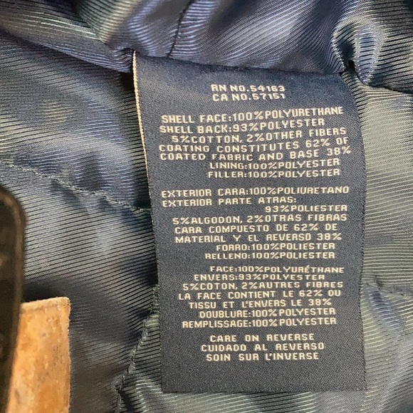 Dockers New Men’s Navy leather jacket Size XL - Picture 7 of 13